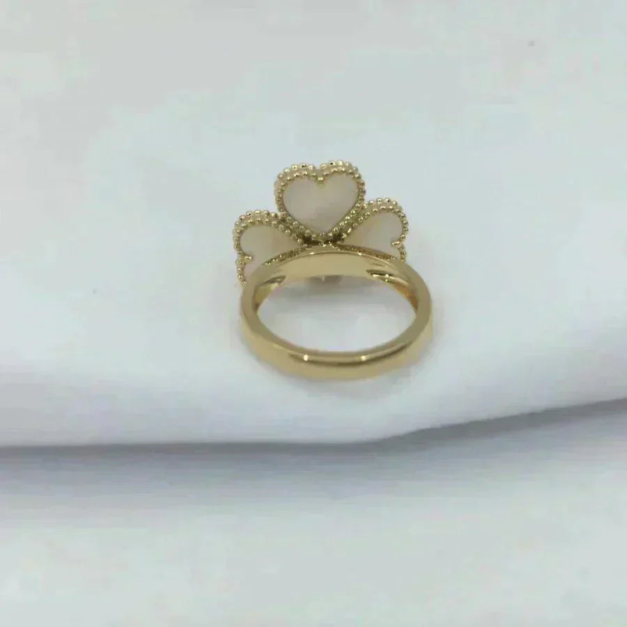 [Lumi Jewelry]SWEET CLOVER WHITE MOP RING
