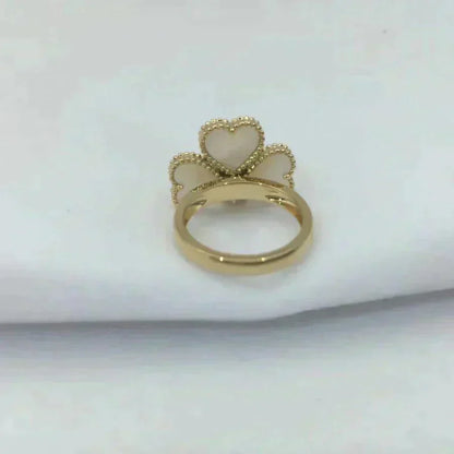[Lumi Jewelry]SWEET CLOVER WHITE MOP RING