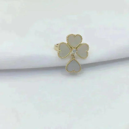 [Lumi Jewelry]SWEET CLOVER WHITE MOP RING