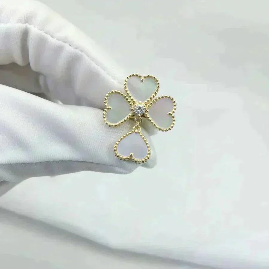 [Lumi Jewelry]SWEET CLOVER WHITE MOP RING