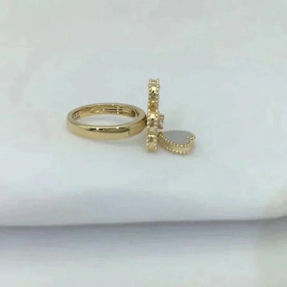 [Lumi Jewelry]SWEET CLOVER WHITE MOP RING