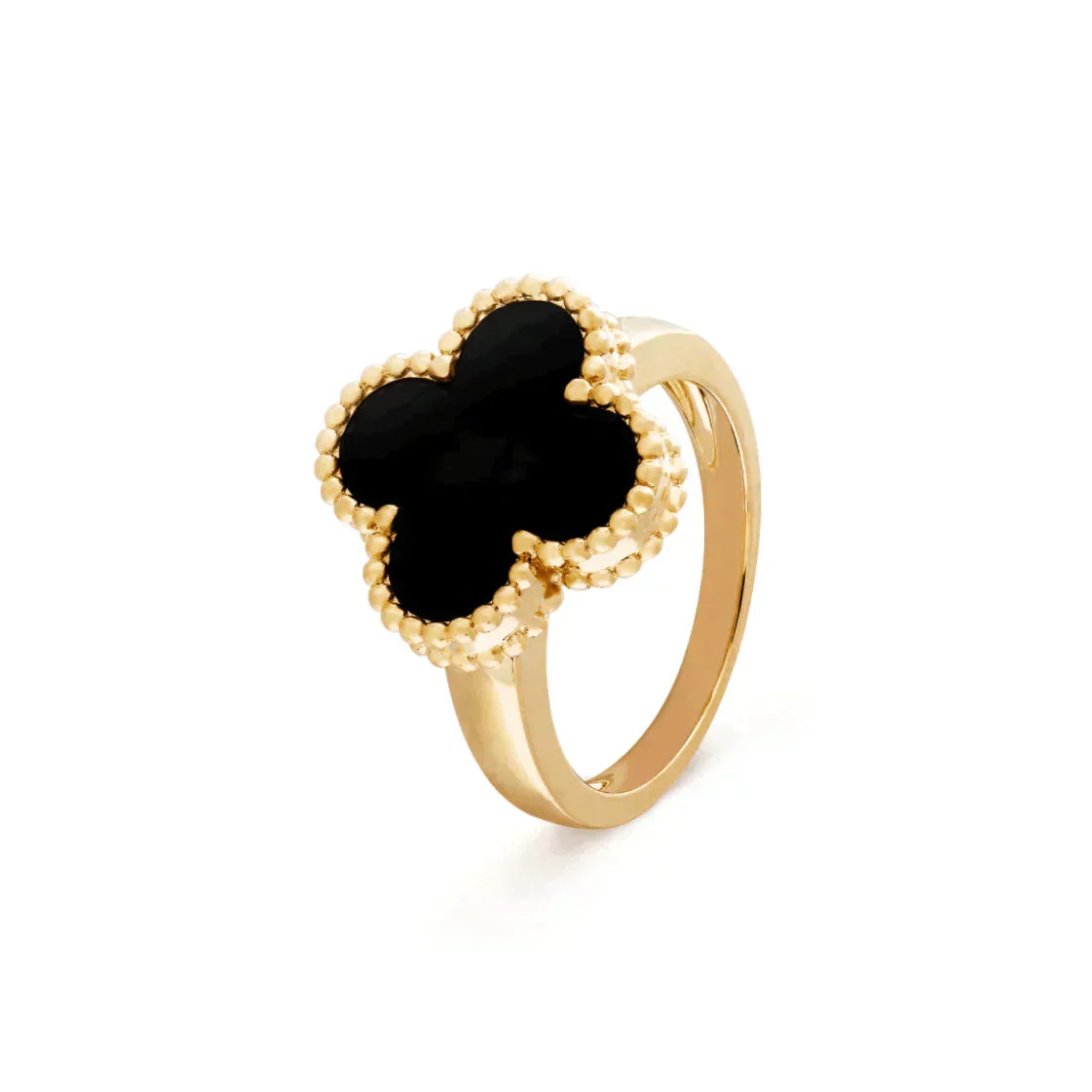 [Lumi Jewelry]CLOVER ONYX RING