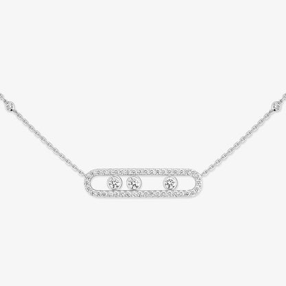 [Lumi Jewelery] Move Pave_ Rose Gold Diamond Necklace