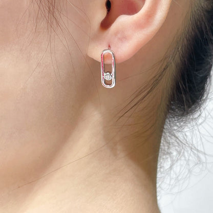 [Lumi Jewelery]MOVE UNO SMALL 1 DIAMOND EARRINGS
