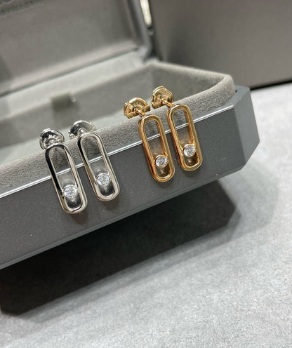 [Lumi Jewelery]MOVE UNO SMALL 1 DIAMOND EARRINGS