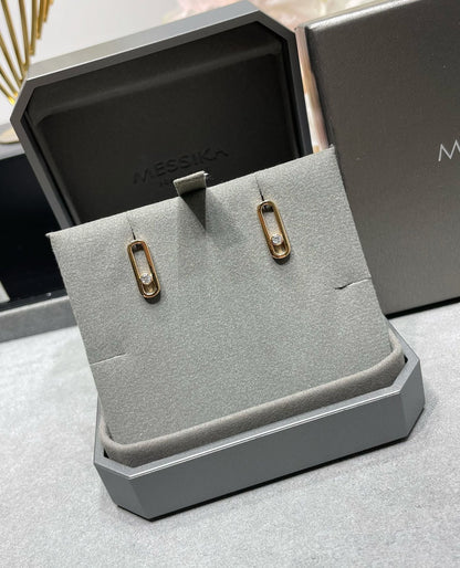 [Lumi Jewelery]MOVE UNO SMALL 1 DIAMOND EARRINGS