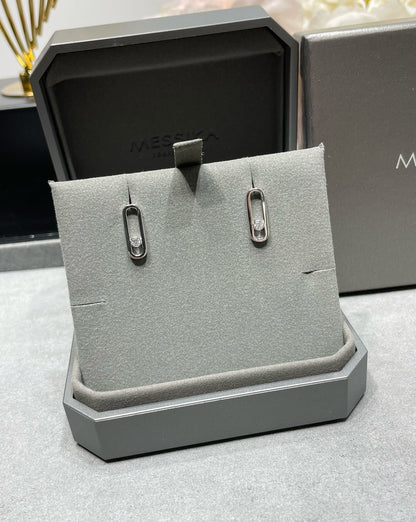 [Lumi Jewelery]MOVE UNO SMALL 1 DIAMOND EARRINGS