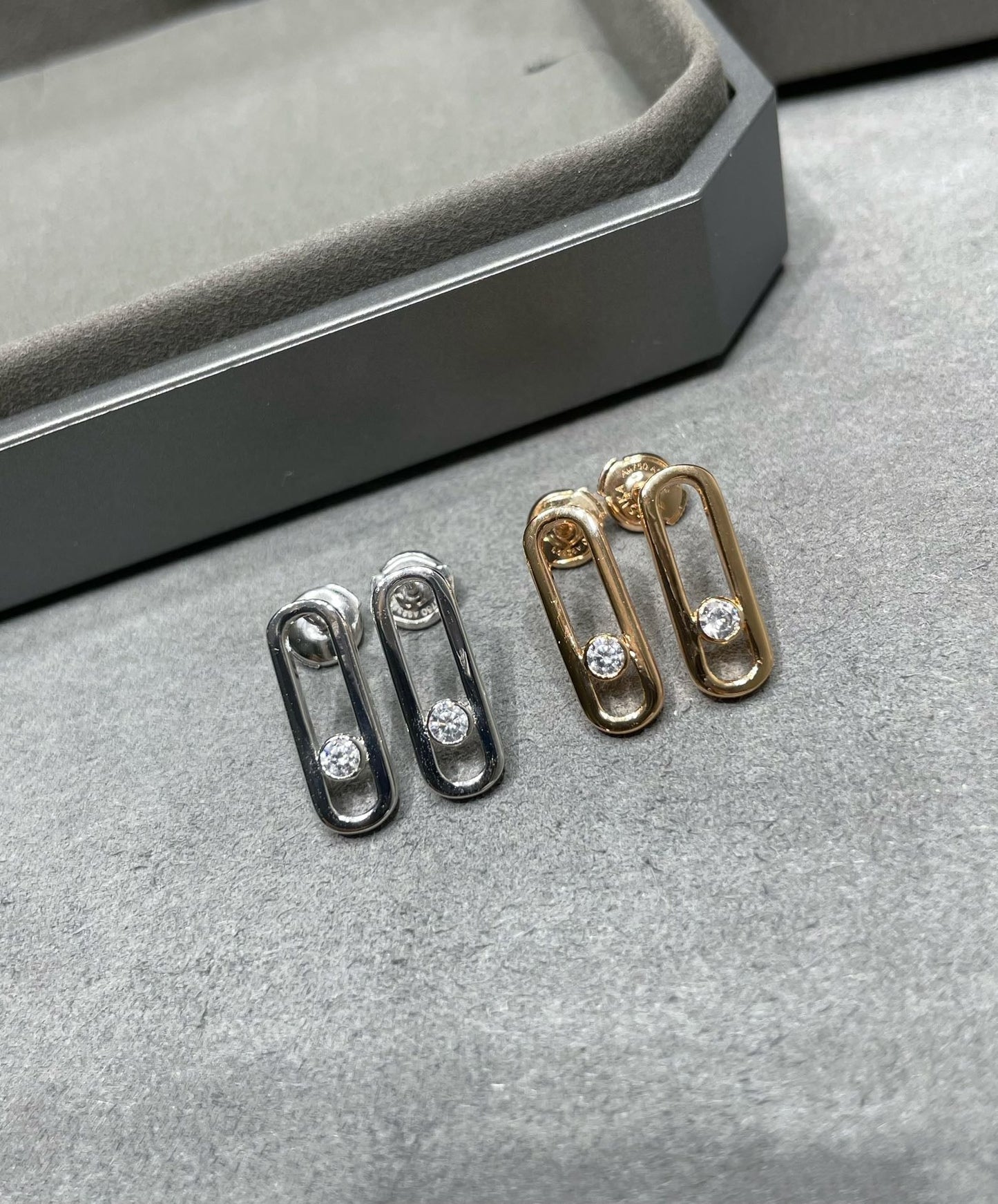 [Lumi Jewelery]MOVE UNO SMALL 1 DIAMOND EARRINGS