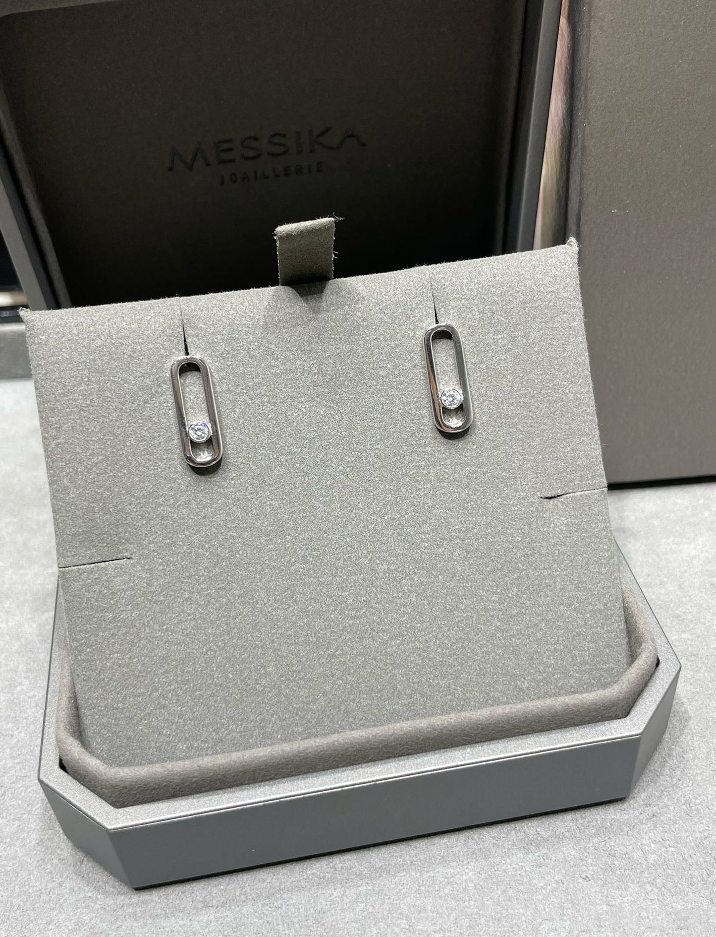 [Lumi Jewelery]MOVE UNO SMALL 1 DIAMOND EARRINGS