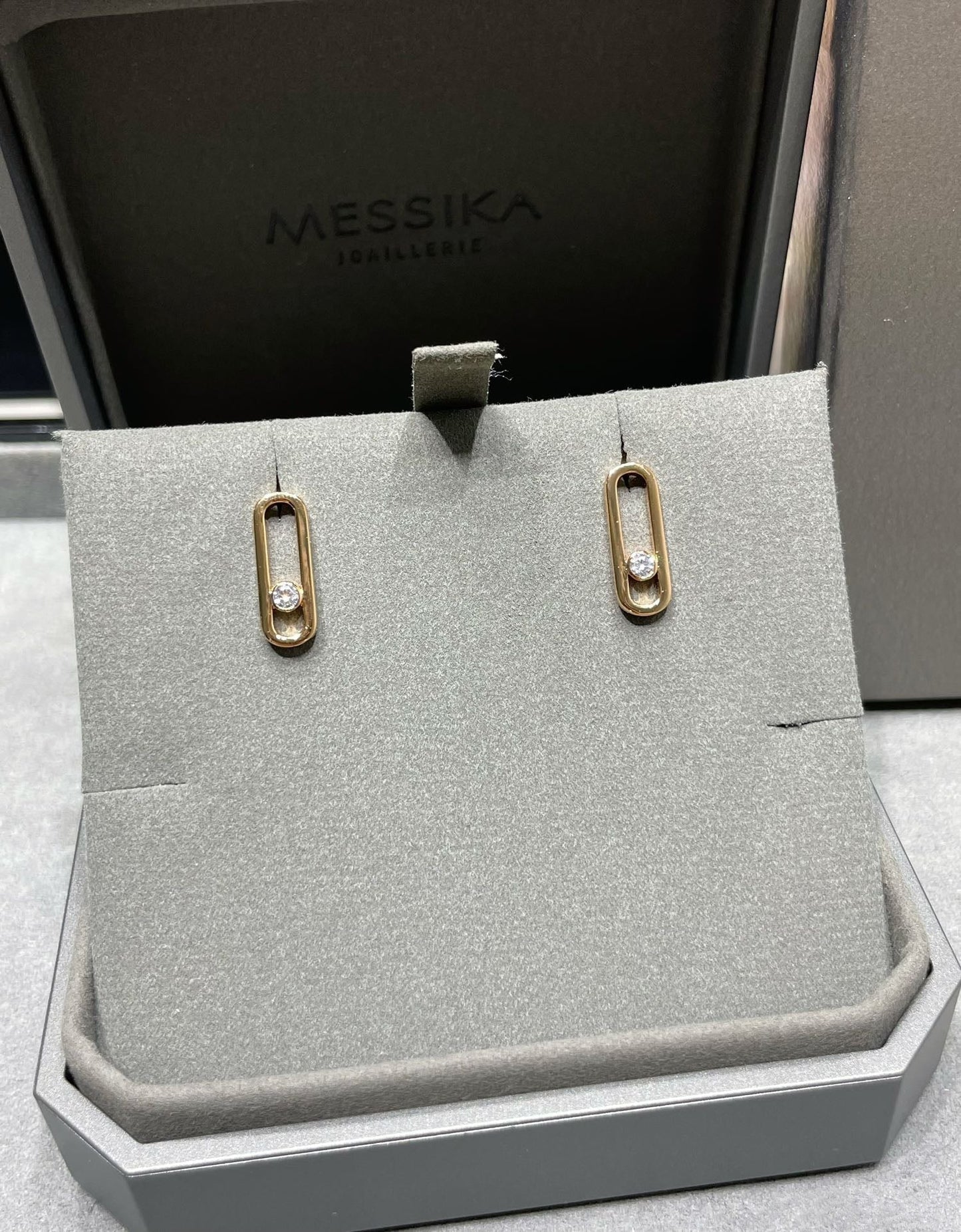 [Lumi Jewelery]MOVE UNO SMALL 1 DIAMOND EARRINGS