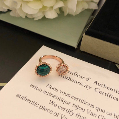 [Lumi Jewelry]PERLEE COULEURS DIAMOND ROSE GOLD BETWEEN THE FINGER RING