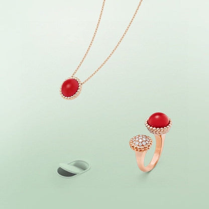 [Lumi Jewelry]PERLEE COULEURS DIAMOND ROSE GOLD BETWEEN THE FINGER RING