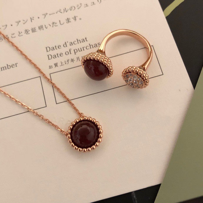 [Lumi Jewelry]PERLEE COULEURS DIAMOND ROSE GOLD BETWEEN THE FINGER RING