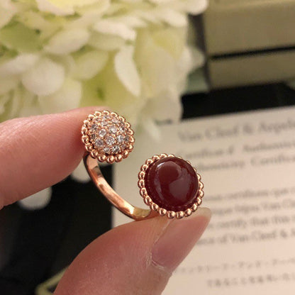 [Lumi Jewelry]PERLEE COULEURS DIAMOND ROSE GOLD BETWEEN THE FINGER RING