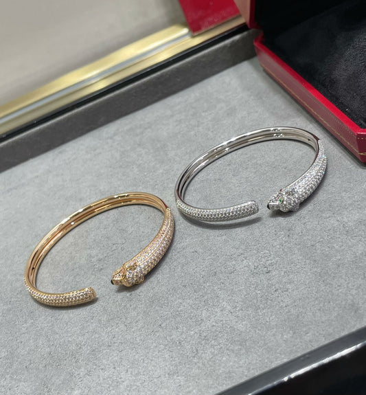 [Lumi Jewelry]PANTHERE FULL DIAMOND OPEN BRACELET