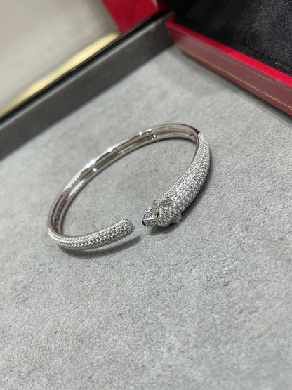 [Lumi Jewelry]PANTHERE FULL DIAMOND OPEN BRACELET