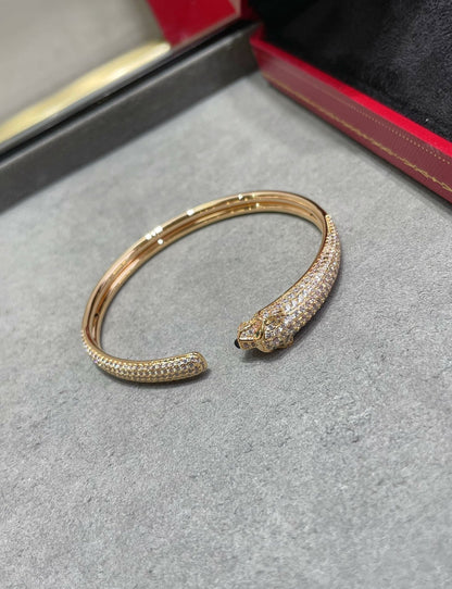 [Lumi Jewelry]PANTHERE FULL DIAMOND OPEN BRACELET