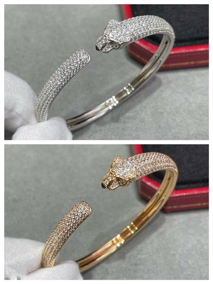 [Lumi Jewelry]PANTHERE FULL DIAMOND OPEN BRACELET