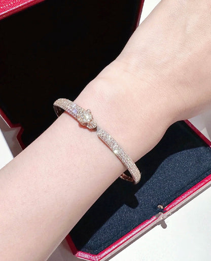 [Lumi Jewelry]PANTHERE FULL DIAMOND OPEN BRACELET