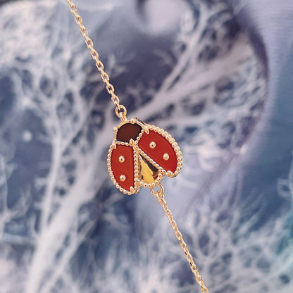 [Lumi Jewelry]LUCKY SPRING 1 MOTIF PINK GOLD BRACELET