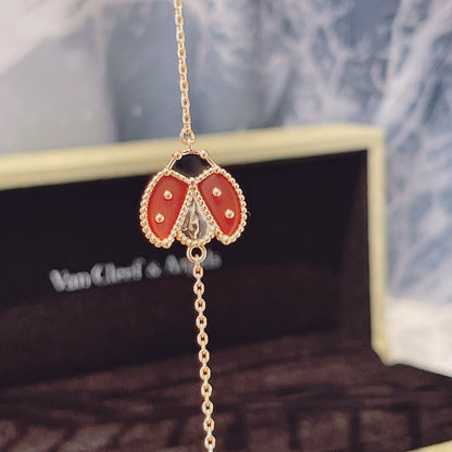 [Lumi Jewelry]LUCKY SPRING 1 MOTIF PINK GOLD BRACELET
