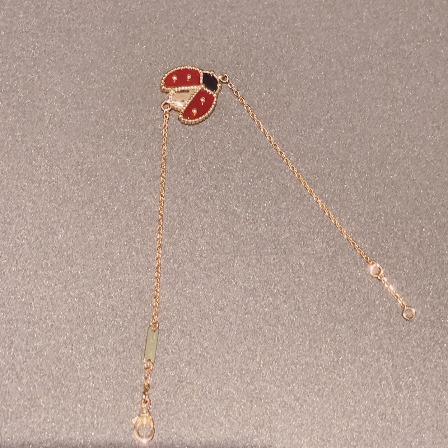 [Lumi Jewelry]LUCKY SPRING 1 MOTIF PINK GOLD BRACELET
