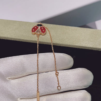 [Lumi Jewelry]LUCKY SPRING 1 MOTIF PINK GOLD BRACELET