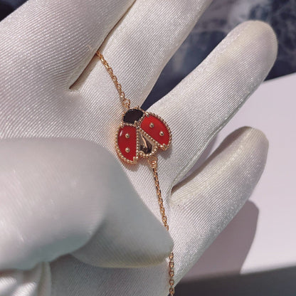[Lumi Jewelry]LUCKY SPRING 1 MOTIF PINK GOLD BRACELET