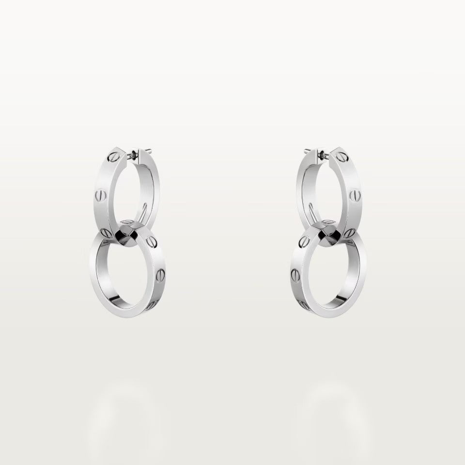 [Lumi Jewelry]LOVE 3.3MM DANGLE EARRINGS