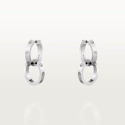 [Lumi Jewelry]LOVE 3.3MM DANGLE EARRINGS