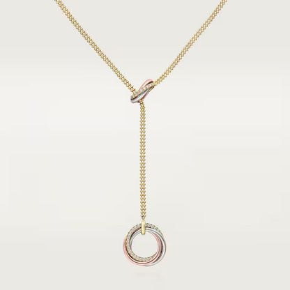 [Lumi Jewelry]TRINITY DIAMONDS NECKLACE