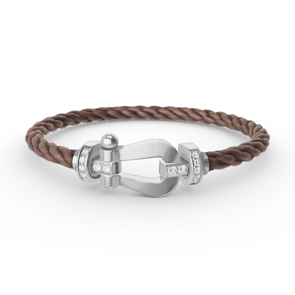 [Lumi Jewelry]FORCE LARGE HORSESHOE HALF DIAMOND BRACELET SILVER