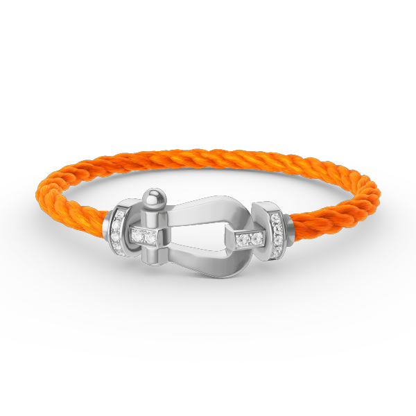 [Lumi Jewelry]FORCE LARGE HORSESHOE HALF DIAMOND BRACELET SILVER