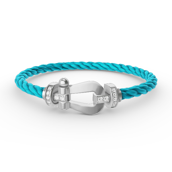 [Lumi Jewelry]FORCE LARGE HORSESHOE HALF DIAMOND BRACELET SILVER