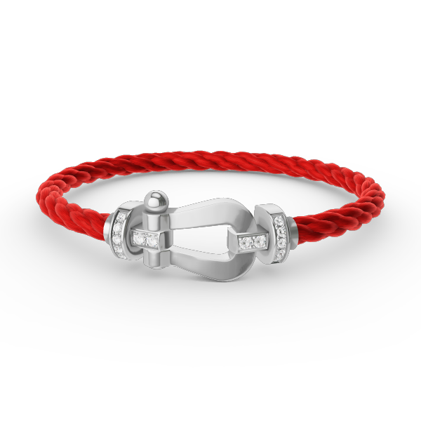 [Lumi Jewelry]FORCE LARGE HORSESHOE HALF DIAMOND BRACELET SILVER