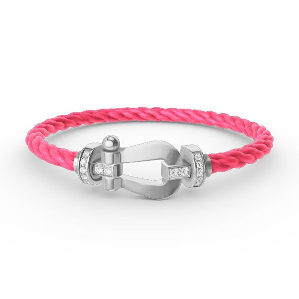 [Lumi Jewelry]FORCE LARGE HORSESHOE HALF DIAMOND BRACELET SILVER