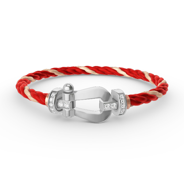 [Lumi Jewelry]FORCE LARGE HORSESHOE HALF DIAMOND BRACELET SILVER