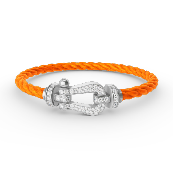 [Lumi Jewelry]FORCE LARGE HORSESHOE FULL DIAMOND BRACELET SILVER