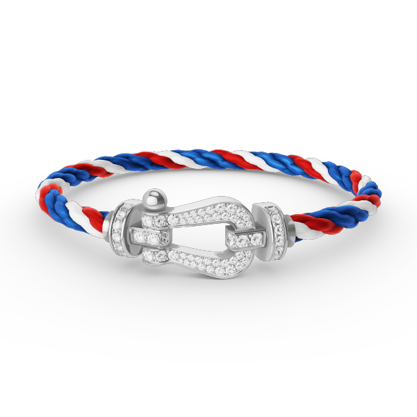 [Lumi Jewelry]FORCE LARGE HORSESHOE FULL DIAMOND BRACELET SILVER