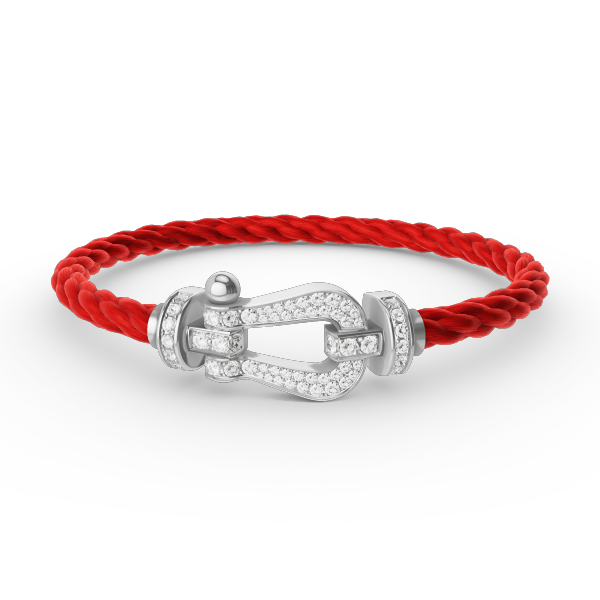 [Lumi Jewelry]FORCE LARGE HORSESHOE FULL DIAMOND BRACELET SILVER