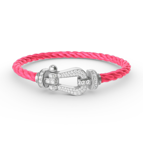 [Lumi Jewelry]FORCE LARGE HORSESHOE FULL DIAMOND BRACELET SILVER