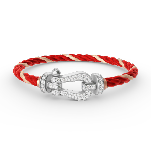 [Lumi Jewelry]FORCE LARGE HORSESHOE FULL DIAMOND BRACELET SILVER