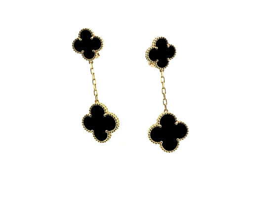 [Lumi Jewelry]CLOVER 2 MOTIFS  EARRINGS (MULTIPLE CHOICESC