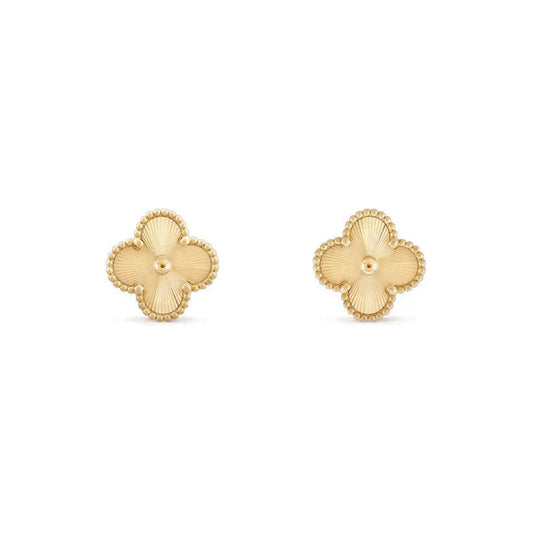 [Lumi Jewelry]CLOVER MEDIUM 1 MOTIFS LASER EARRINGS