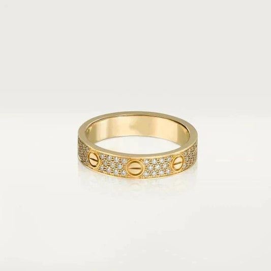 [Lumi Jewelry]LOVE RING 3.6MM DIAMOND PAVED