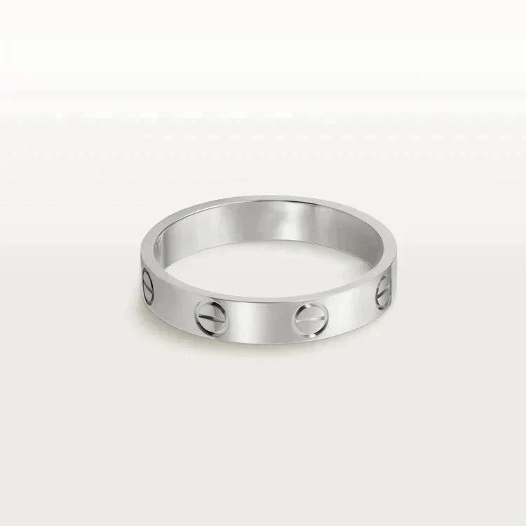 [Lumi Jewelry]LOVE RING 4MM 1 DIAMOND SILVER