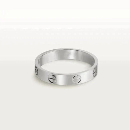 [Lumi Jewelry]LOVE RING 4MM 1 DIAMOND SILVER