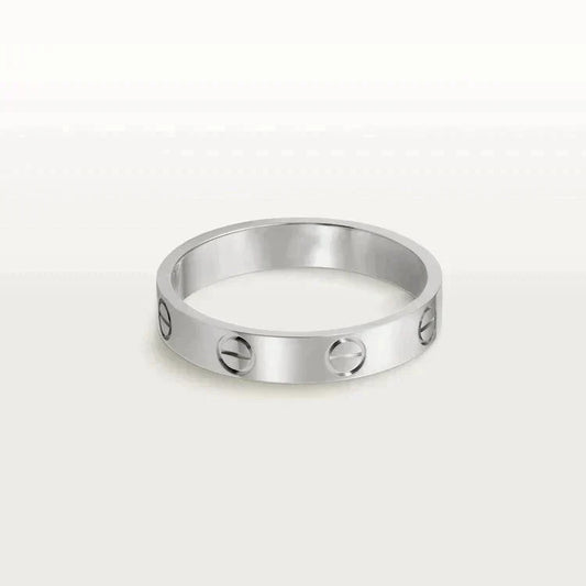 [Lumi Jewelry]LOVE RING 4MM 1 DIAMOND SILVER