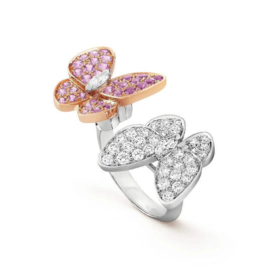 [Lumi Jewelry]TWIN BUTTERFLY DIAMOND RING