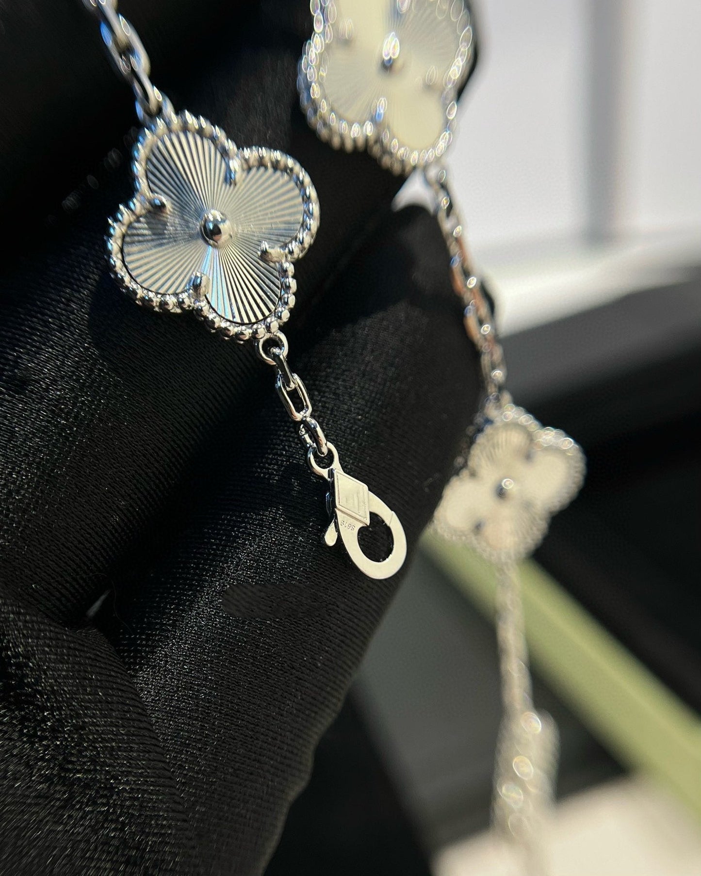 [Lumi Jewelry]CLOVER SILVER 5 MOTIFS BRACELET